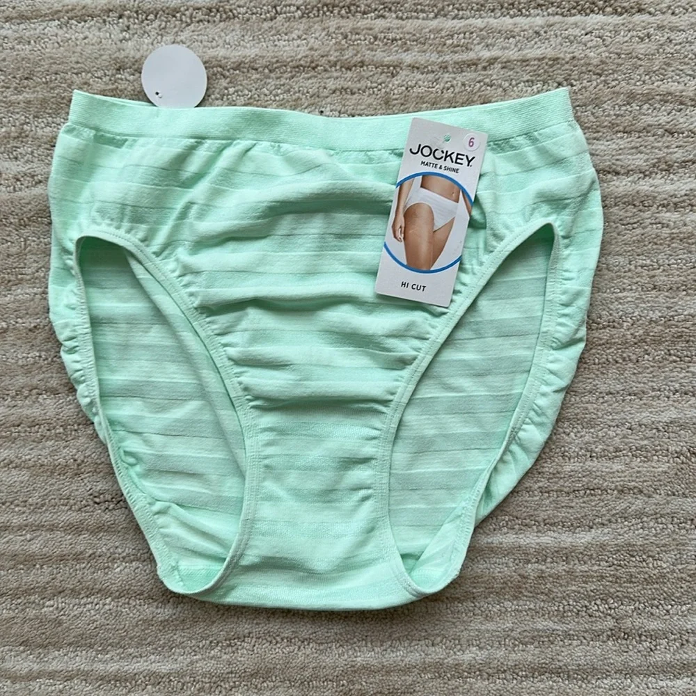 3 pairs of Jockey Panties Hip Brief, Hi-Cut, Boy Leg High-Waisted Briefs Size 6